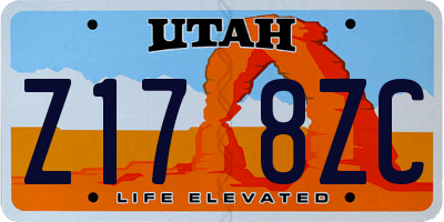 UT license plate Z178ZC