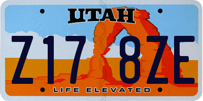 UT license plate Z178ZE