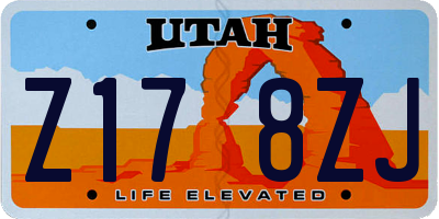 UT license plate Z178ZJ