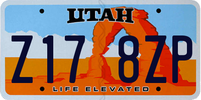 UT license plate Z178ZP