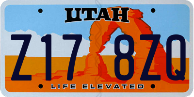 UT license plate Z178ZQ
