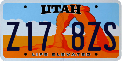 UT license plate Z178ZS