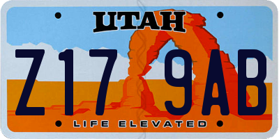 UT license plate Z179AB