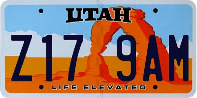 UT license plate Z179AM