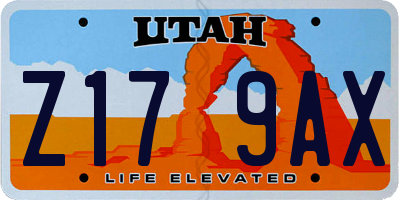 UT license plate Z179AX