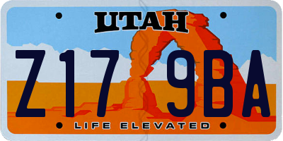 UT license plate Z179BA