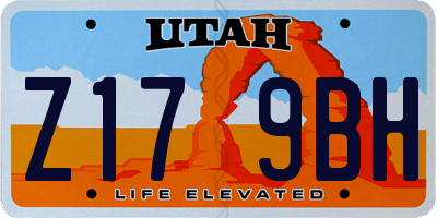 UT license plate Z179BH