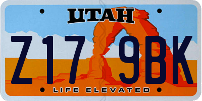 UT license plate Z179BK