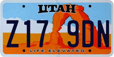 UT license plate Z179DN