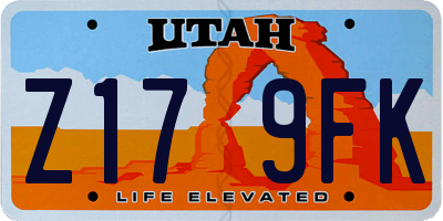 UT license plate Z179FK