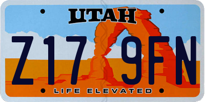 UT license plate Z179FN