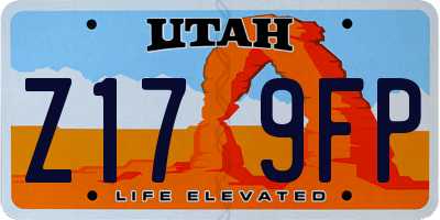 UT license plate Z179FP