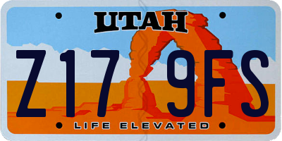 UT license plate Z179FS