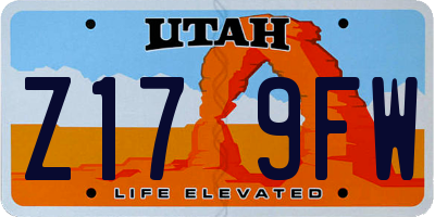 UT license plate Z179FW