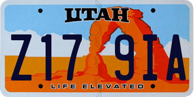 UT license plate Z179IA