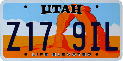 UT license plate Z179IL