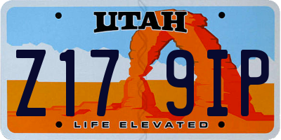 UT license plate Z179IP
