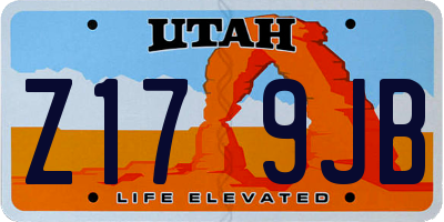 UT license plate Z179JB