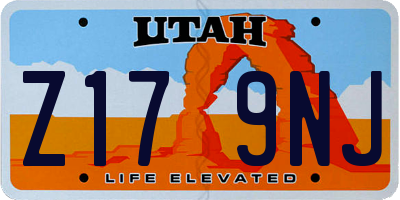 UT license plate Z179NJ