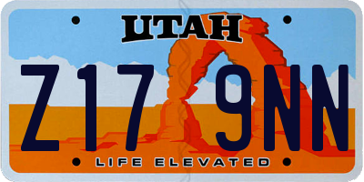 UT license plate Z179NN
