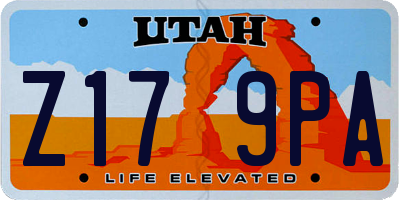 UT license plate Z179PA