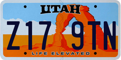 UT license plate Z179TN