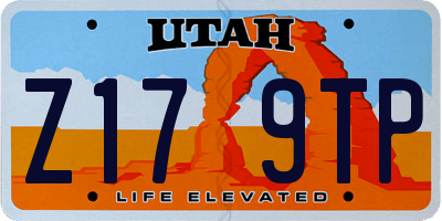 UT license plate Z179TP