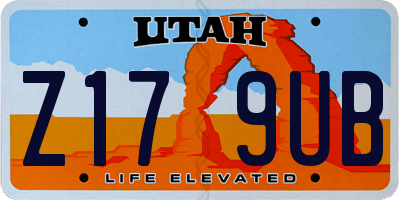 UT license plate Z179UB