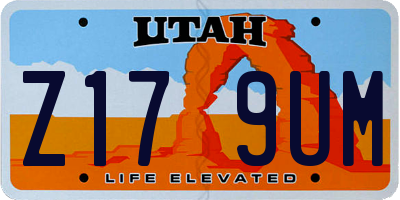 UT license plate Z179UM