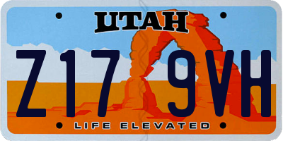 UT license plate Z179VH