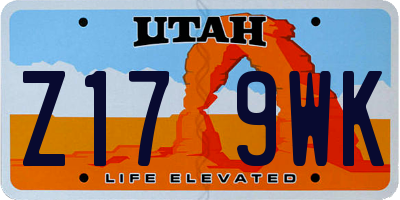 UT license plate Z179WK