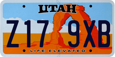 UT license plate Z179XB