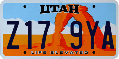 UT license plate Z179YA