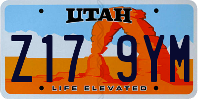 UT license plate Z179YM