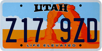 UT license plate Z179ZD