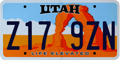 UT license plate Z179ZN