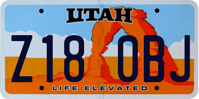 UT license plate Z180BJ