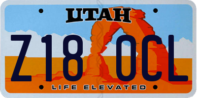 UT license plate Z180CL