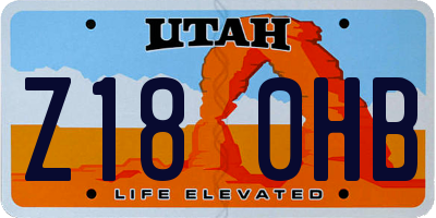 UT license plate Z180HB