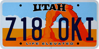 UT license plate Z180KI