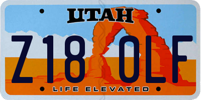 UT license plate Z180LF