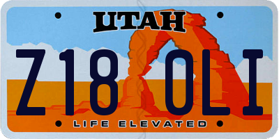 UT license plate Z180LI