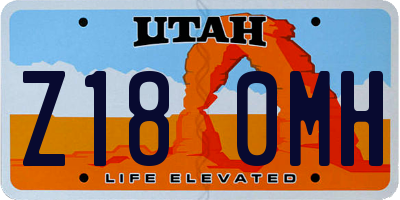 UT license plate Z180MH