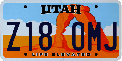 UT license plate Z180MJ