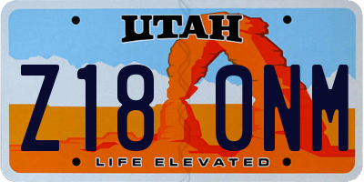 UT license plate Z180NM