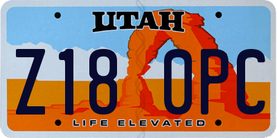 UT license plate Z180PC