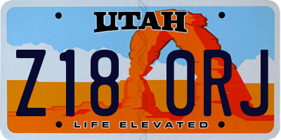 UT license plate Z180RJ