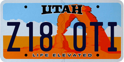 UT license plate Z180TI