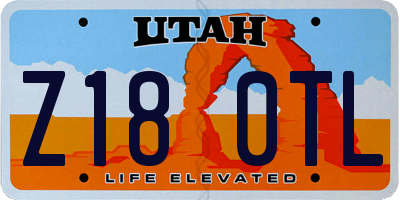 UT license plate Z180TL
