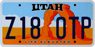 UT license plate Z180TP